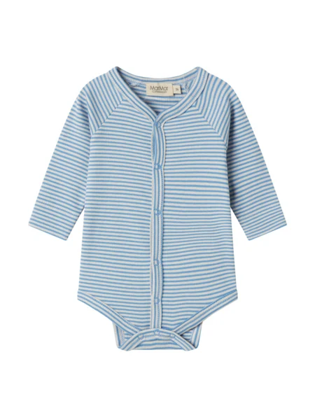Bruno, Modal Fine Rib, body, New Born - Blue stripe