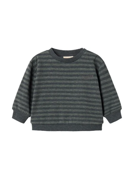 Tammas B, sweatshirt, Baby - Forest stripe mel