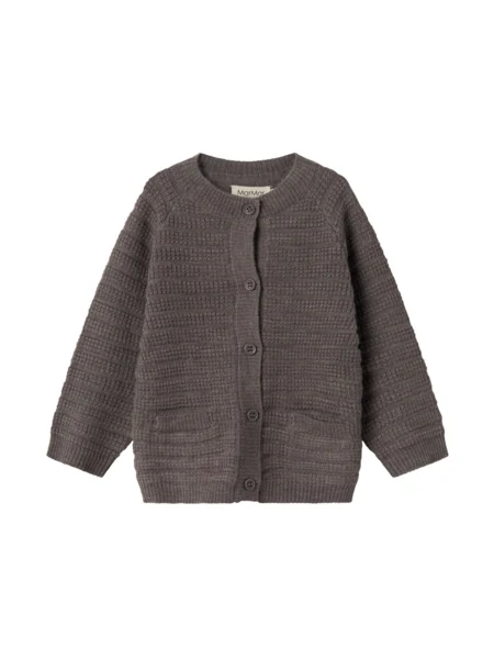 Taki, knitwear cardigan, Baby - Dusty brown mel