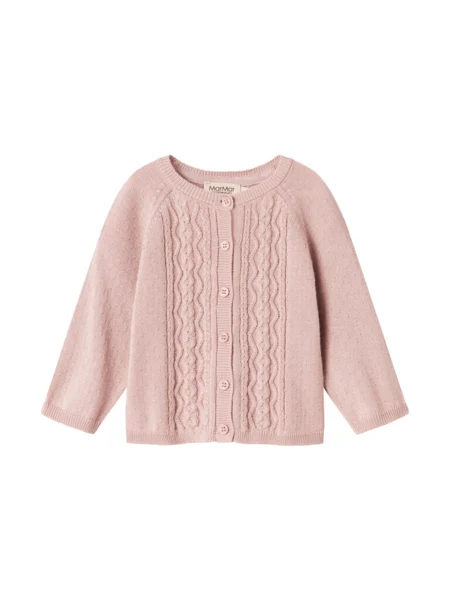 Totti, knitwear cardigan, Baby - Faded rose