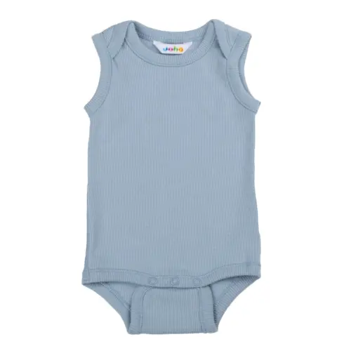 Øko Bomuld Body Støvet blå