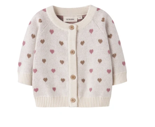 NBFSARAN LS KNIT CARD HEART LIL