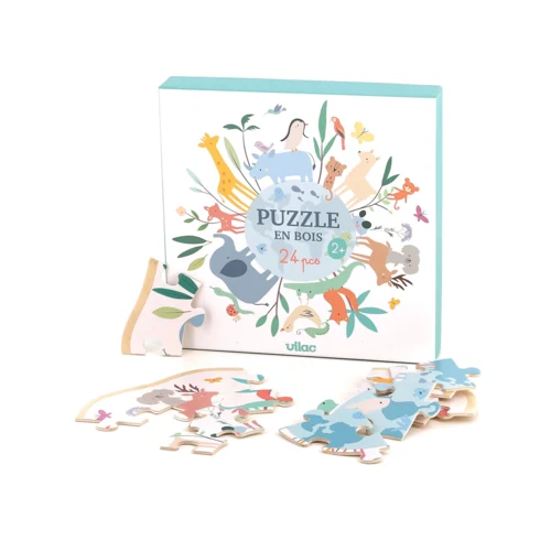 Vilac - Puslespil i træ 24 brk - Verden af Sarah Betz
