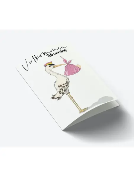 Velkommen til verden Pige A7 kort