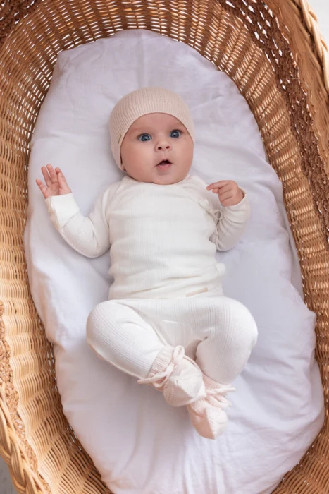 Piva, Pointelle, bottoms, New Born - Gentle white