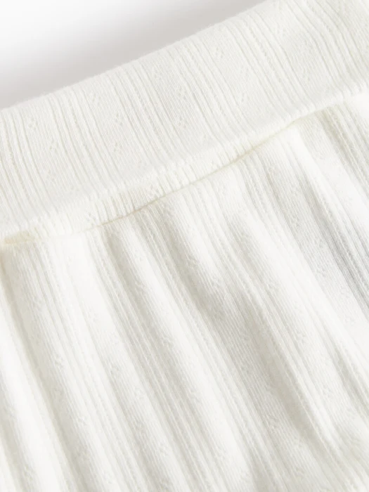 Piva, Pointelle, bottoms, New Born - Gentle white