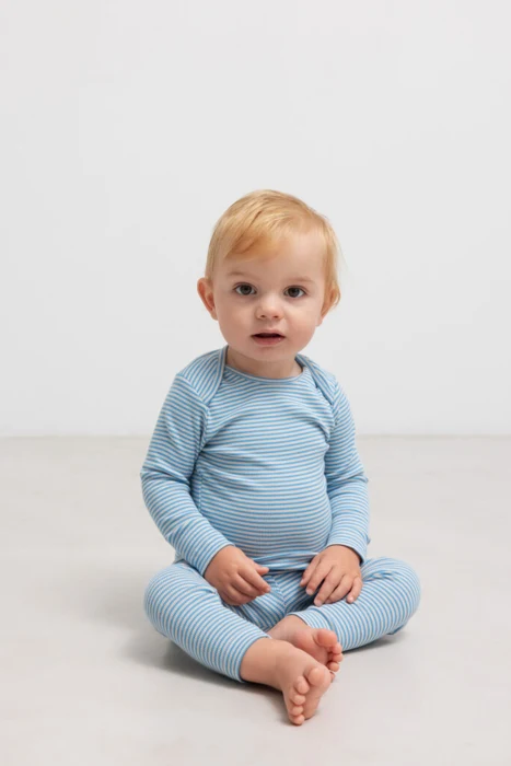 Piva, Modal Fine Rib, bottoms, New Born - Blue stripe