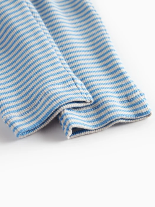 Piva, Modal Fine Rib, bottoms, New Born - Blue stripe
