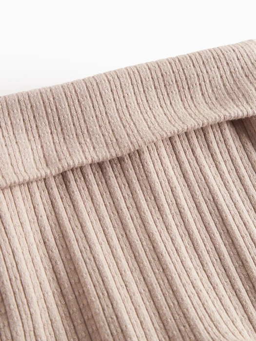 Piva, Pointelle Rib, bottoms, New Born - Soft beige