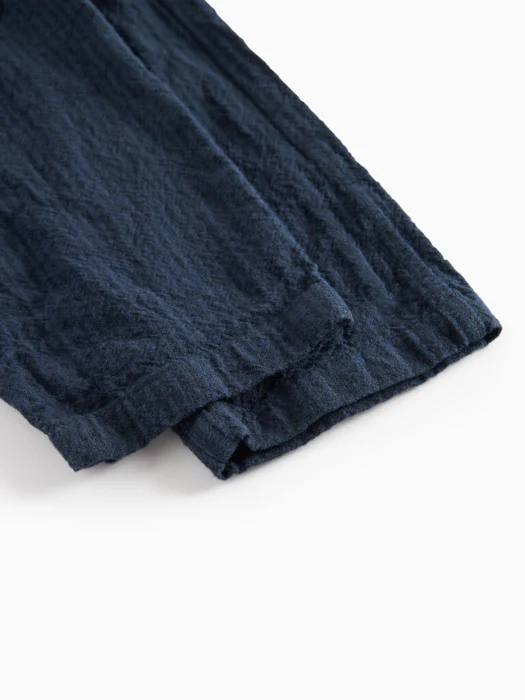 Panto, Chambray, bottoms, Baby - Dark blue stripe