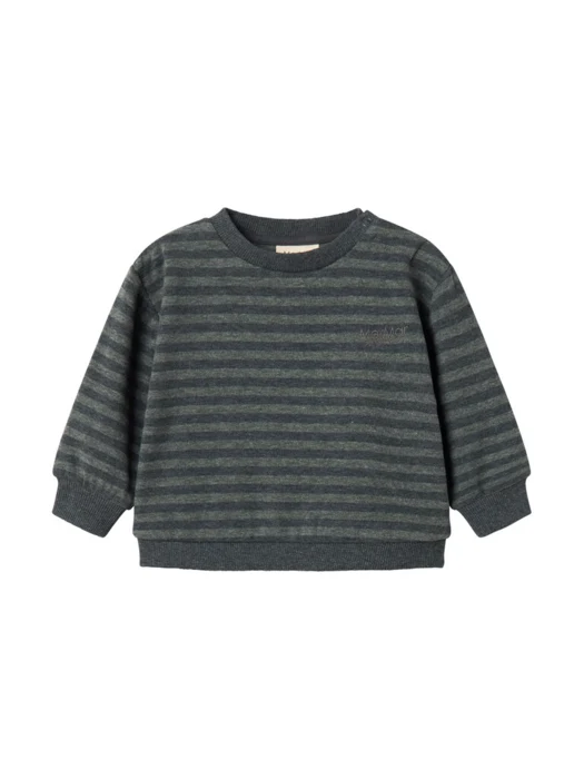 Tammas B, sweatshirt, Baby - Forest stripe mel