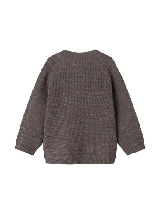 Taki, knitwear cardigan, Baby - Dusty brown mel