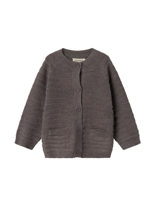 Taki, knitwear cardigan, Baby - Dusty brown mel