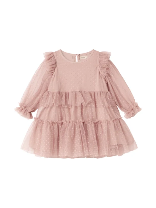 Dalvina, Tulle Dotty, dresses, Baby - Faded rose