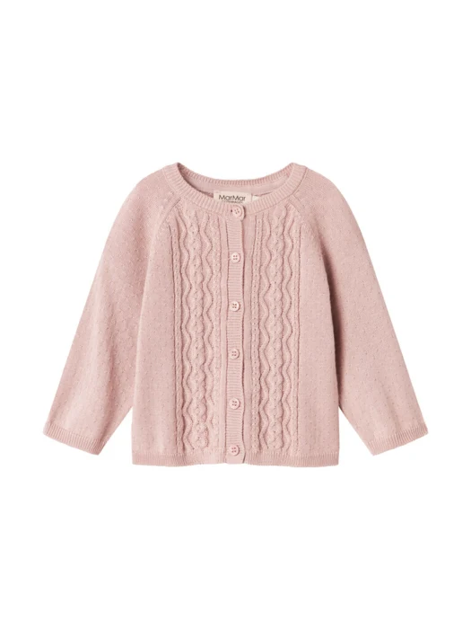Totti, knitwear cardigan, Baby - Faded rose
