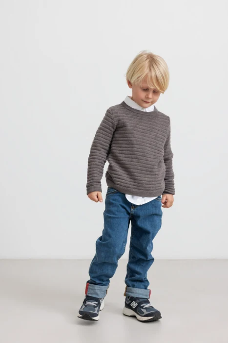 Tano, strik, Kids - Dusty brown mel