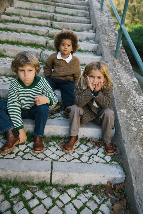 Plano, bukser, kids - Dark blue stripe