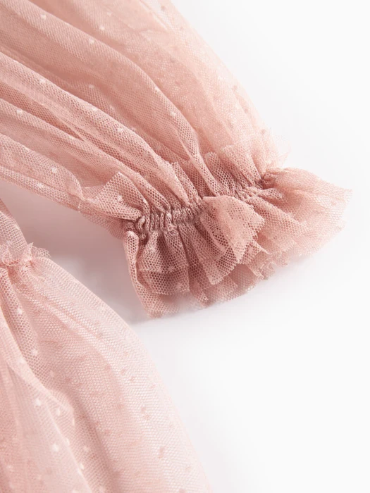 Tulle Dotty, dress, Kids - Faded rose