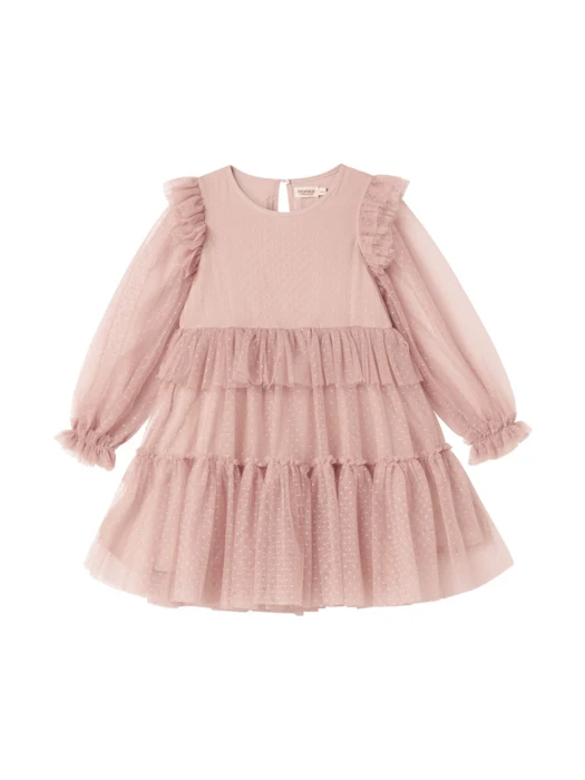 Tulle Dotty, dress, Kids - Faded rose