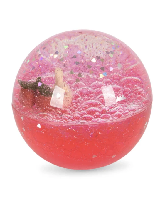 GLITTER WATER BALL MED KONGES SLØJD-FIGURER – SENSORISK BOLD 12M+