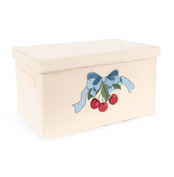 LILLE FOLDBAR BOMULDSKURV TIL BØRNEVÆRELSET, 38X21X23 CM