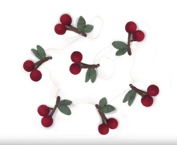 Guirlande, Kirsebær, Rød