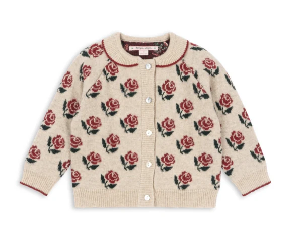 BELOU STRIKKET CARDIGAN MED KRAVE