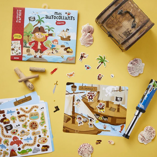 Auzou - Klistermærker - Pirater 200 stk