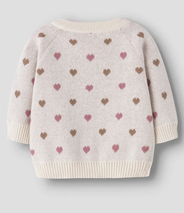 NBFSARAN LS KNIT CARD HEART LIL