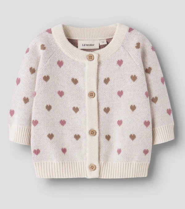 NBFSARAN LS KNIT CARD HEART LIL