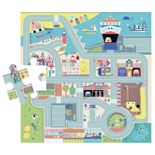 Auzou - Puslespil 25 brk - Veje og biler