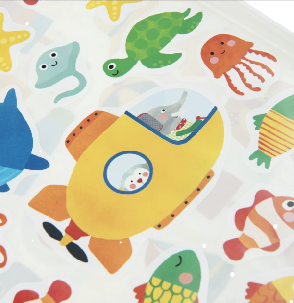 Moulin Roty - Klistermærkebog 300 stk - Les Popipop