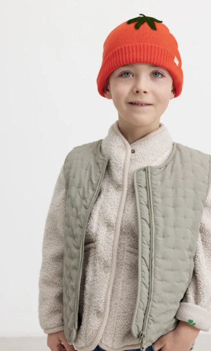 Atlas Tomat - Bomuldsstrik Ensfarvet