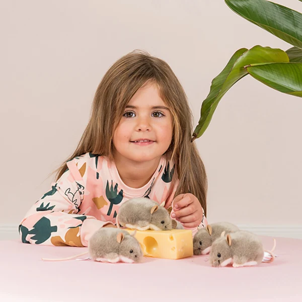 Teddy Hermann - Mus grå 9 cm