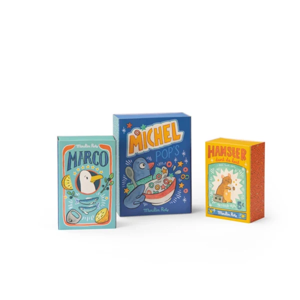 Moulin Roty - Tøjdyr med rangle - Mågen Marco 18 cm - Puce & Pilou