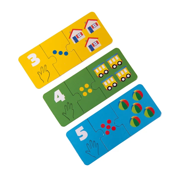 Moulin Roty - Puslespil 10x3 brk - Lær at tælle puslespil