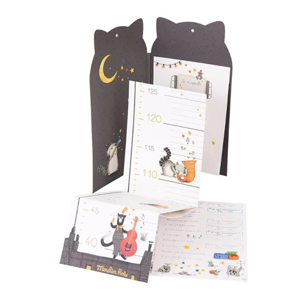 Moulin Roty - Højdemåler med klistermærker - Kat