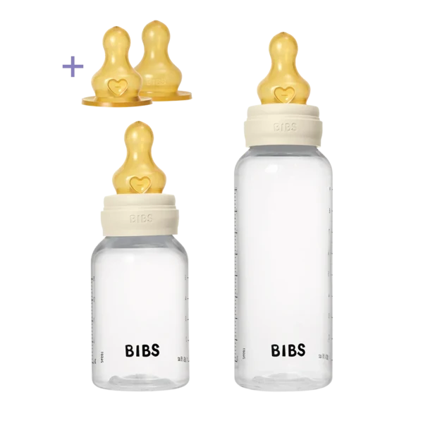 Baby BPA-fri PP Sutteflaske Grow and Flow Sæt 150 ml/270 ml Latex – Ivory