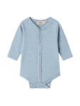 Bruno, Modal Fine Rib, body, New Born - Blue stripe