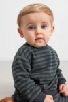 Tammas B, sweatshirt, Baby - Forest stripe mel