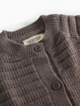 Taki, knitwear cardigan, Baby - Dusty brown mel