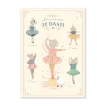 Moulin Roty - Plakat med dansemus 50x70 cm - La Petite Ecole de Danse