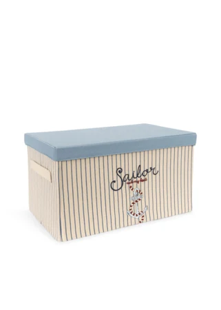 Lille foldbar bomuldskurv til børneværelset, 38x21x23 cm